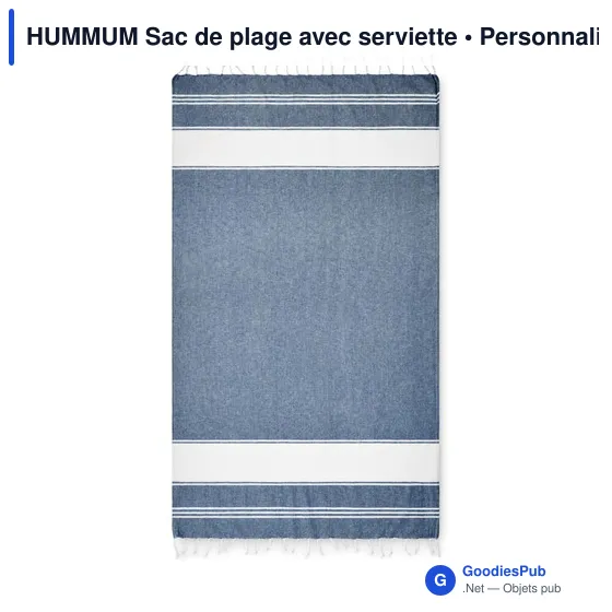 Sac de plage personnalisable avec serviette - HUMMUMavec logo - Image 4