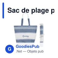 Sac de plage personnalisable avec serviette - HUMMUMavec logo - Miniature 5