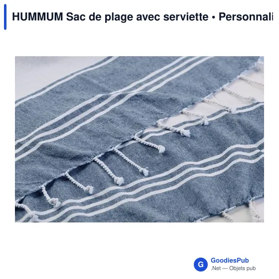 Sac de plage personnalisable avec serviette - HUMMUMavec logo - Image 6