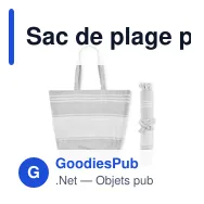 Sac de plage personnalisable avec serviette - HUMMUMavec logo - Miniature 9