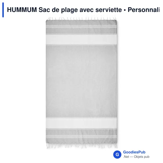 Sac de plage personnalisable avec serviette - HUMMUMavec logo - Image 10