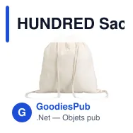 HUNDRED Sac avec cordon - Miniature 1