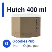 Mug réutilisable personnalisable en acier inoxydable - Hutch 400 mlavec logo - Miniature 2