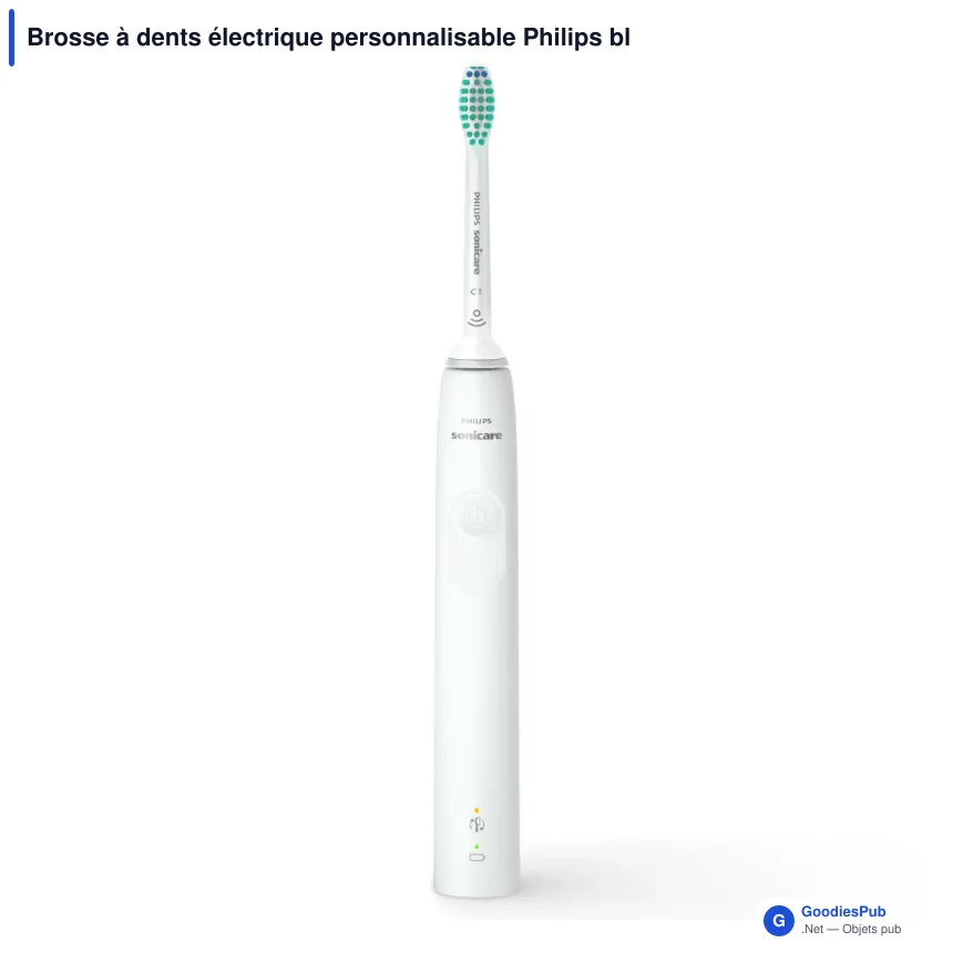 Brosse à dents électrique personnalisable Philips blanche avec logo - HX3673 - Image 2