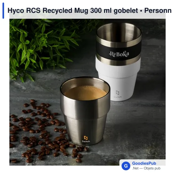 Gobelet personnalisable en acier inoxydable recyclé avec logo - Hyco RCS - Image 11