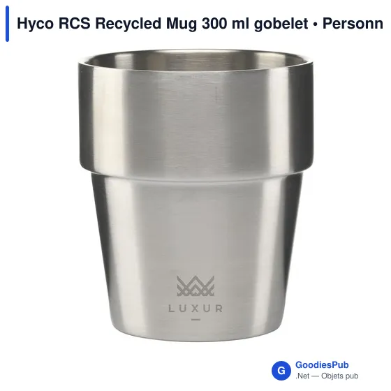 Gobelet personnalisable en acier inoxydable recyclé avec logo - Hyco RCS - Image 12