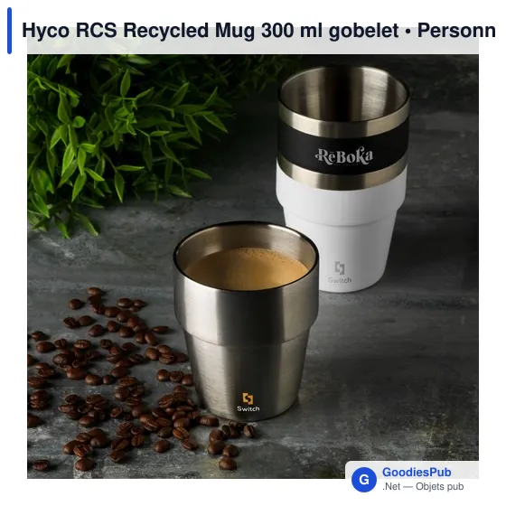 Gobelet personnalisable en acier inoxydable recyclé avec logo - Hyco RCS - Image 6