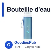 Bouteille d'eau personnalisable Hydrate Water Bottle 1 L avec logo - Miniature 12