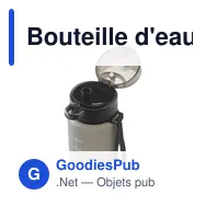 Bouteille d'eau personnalisable Hydrate Water Bottle 1 L avec logo - Miniature 4