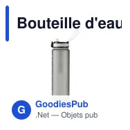 Bouteille d'eau personnalisable Hydrate Water Bottle 1 L avec logo - Miniature 8