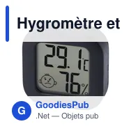 Hygromètre et thermomètre personnalisable avec logo - Kinsley - Miniature 2