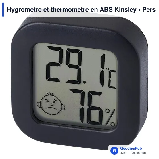 Hygromètre et thermomètre personnalisable avec logo - Kinsley - Image 2