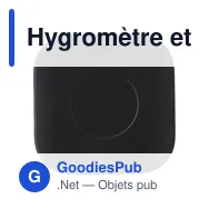 Hygromètre et thermomètre personnalisable avec logo - Kinsley - Miniature 3