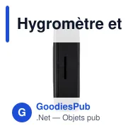 Hygromètre et thermomètre personnalisable avec logo - Kinsley - Miniature 4
