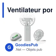 Ventilateur portable personnalisable IBERA avec logo - Miniature 1