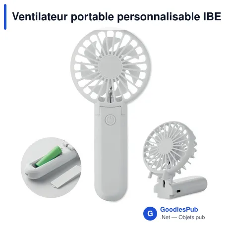 Ventilateur portable personnalisable IBERA avec logo
