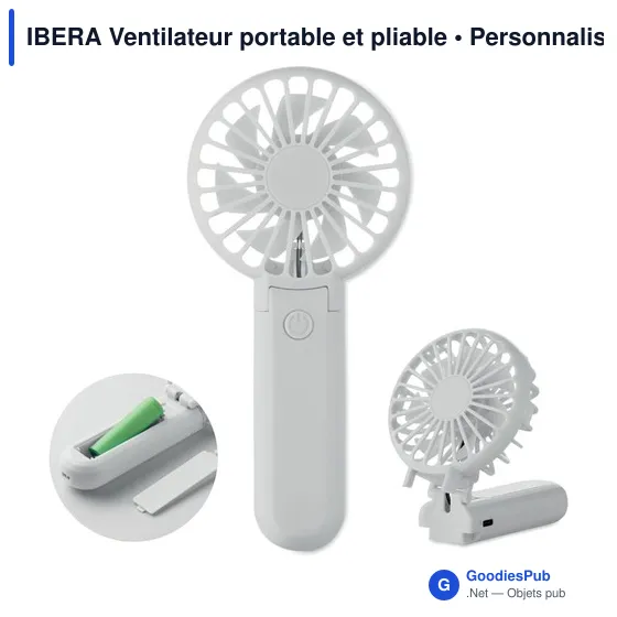 Ventilateur portable personnalisable IBERA avec logo - Image 1