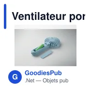 Ventilateur portable personnalisable IBERA avec logo - Miniature 11