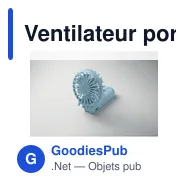 Ventilateur portable personnalisable IBERA avec logo - Miniature 12
