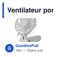 Ventilateur portable personnalisable IBERA avec logo - Miniature 3