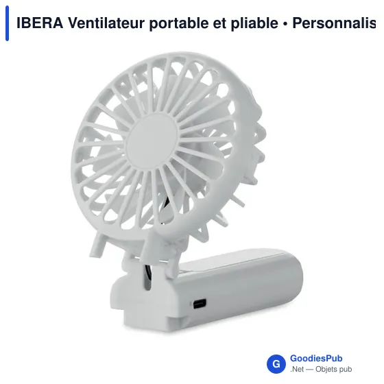 Ventilateur portable personnalisable IBERA avec logo - Image 3