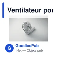 Ventilateur portable personnalisable IBERA avec logo - Miniature 5