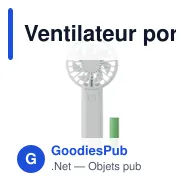 Ventilateur portable personnalisable IBERA avec logo - Miniature 6
