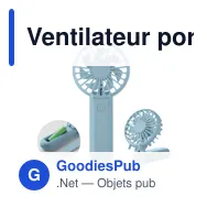 Ventilateur portable personnalisable IBERA avec logo - Miniature 7
