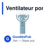 Ventilateur portable personnalisable IBERA avec logo - Miniature 8