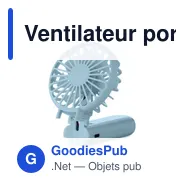 Ventilateur portable personnalisable IBERA avec logo - Miniature 9