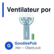 Ventilateur portable personnalisable IBERA avec logo - Miniature 10