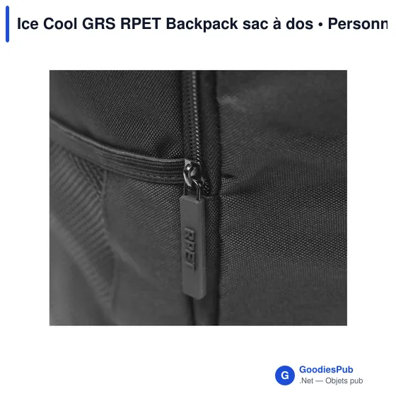 Sac à dos isotherme personnalisable Ice Cool GRS RPET avec logo - Image 3