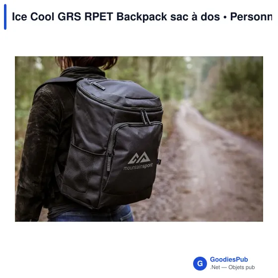 Sac à dos isotherme personnalisable Ice Cool GRS RPET avec logo - Image 6