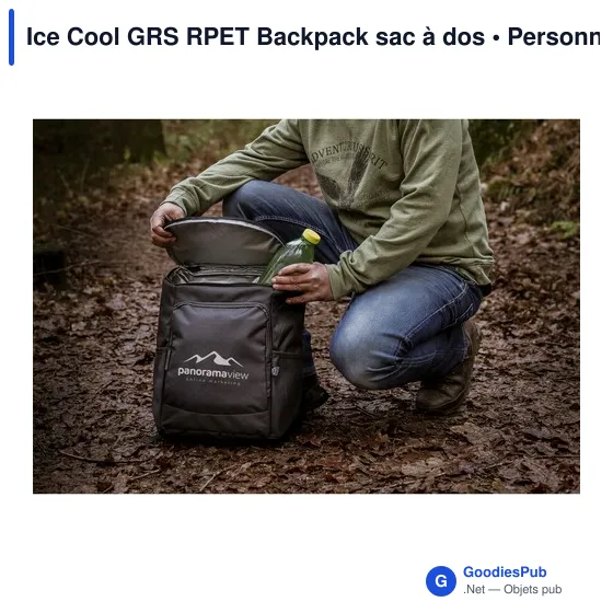 Sac à dos isotherme personnalisable Ice Cool GRS RPET avec logo - Image 7