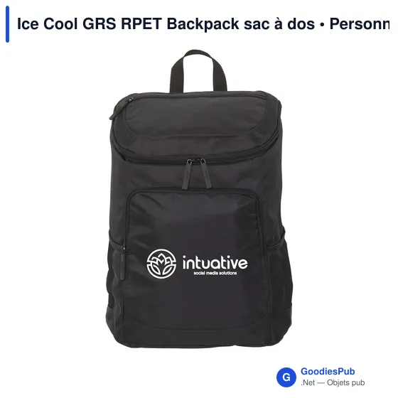 Sac à dos isotherme personnalisable Ice Cool GRS RPET avec logo - Image 8