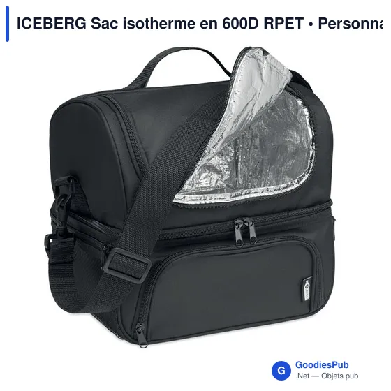 Sac isotherme personnalisable avec logo - RPET 600D - Image 3