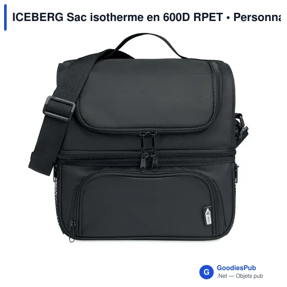 Sac isotherme personnalisable avec logo - RPET 600D - Image 4