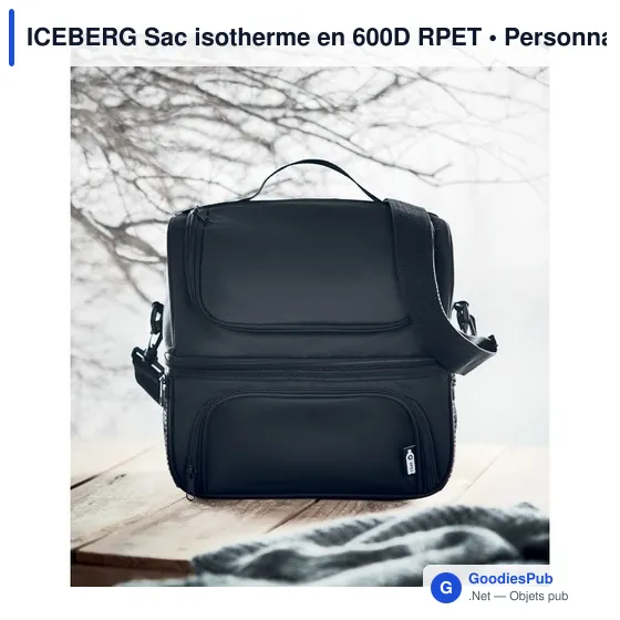 Sac isotherme personnalisable avec logo - RPET 600D - Image 5
