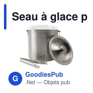 Seau à glace personnalisable en acier inoxydable - IceBucketavec logo - Miniature 1