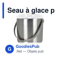 Seau à glace personnalisable en acier inoxydable - IceBucketavec logo - Miniature 2