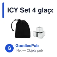ICY Set 4 glaçons en acier inox - Miniature 1