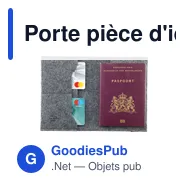 Porte pièce d'identité personnalisable en feutre RPET - Identify GRSavec logo - Miniature 5