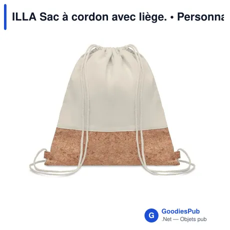 ILLA Sac à cordon avec liège.