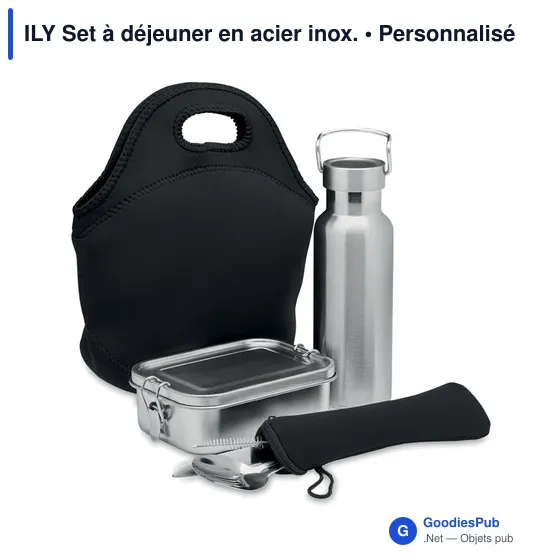 ILY Set à déjeuner en acier inox. - Image 1