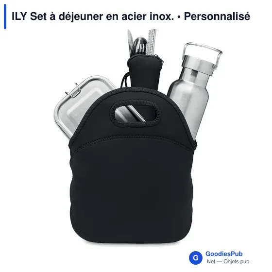 ILY Set à déjeuner en acier inox. - Image 3