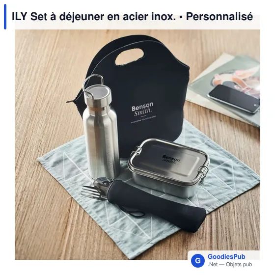 ILY Set à déjeuner en acier inox. - Image 5