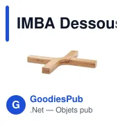 IMBA Dessous de plat pliable bambou - Miniature 1