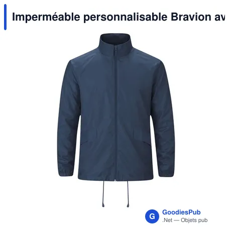 Imperméable personnalisable Bravion avec logo