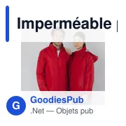 Imperméable personnalisable Bravion avec logo - Miniature 2