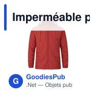 Imperméable personnalisable Bravion avec logo - Miniature 11